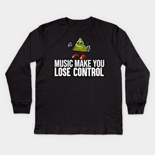 Dancing Triangle Meme: Music Make You Lose Control Kids Long Sleeve T-Shirt